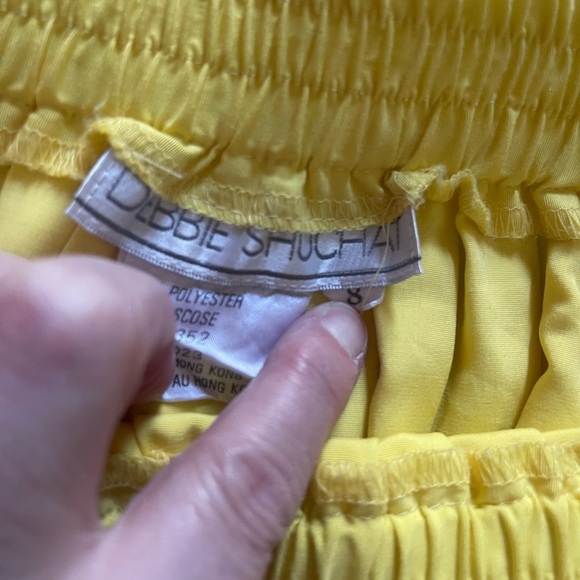 Vintage Debbie Shuchat Yellow Fit & Flare Skirt Size 8 - Picture 6 of 11
